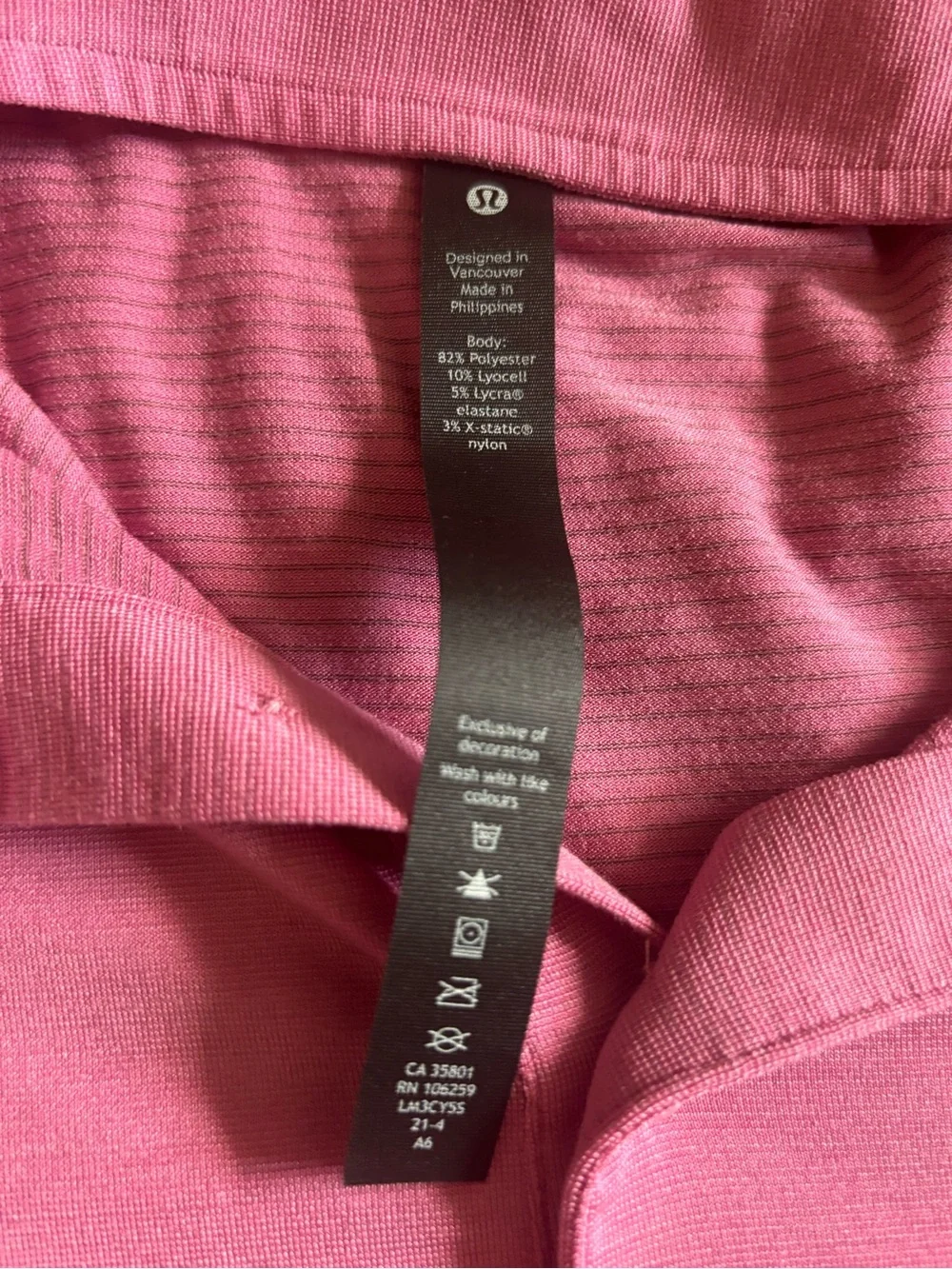 Lululemon Men’s Evolution Polo Shirt Size Small Pink Performance Golf EUC